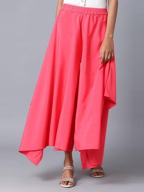 elleven pink regular fit palazzos