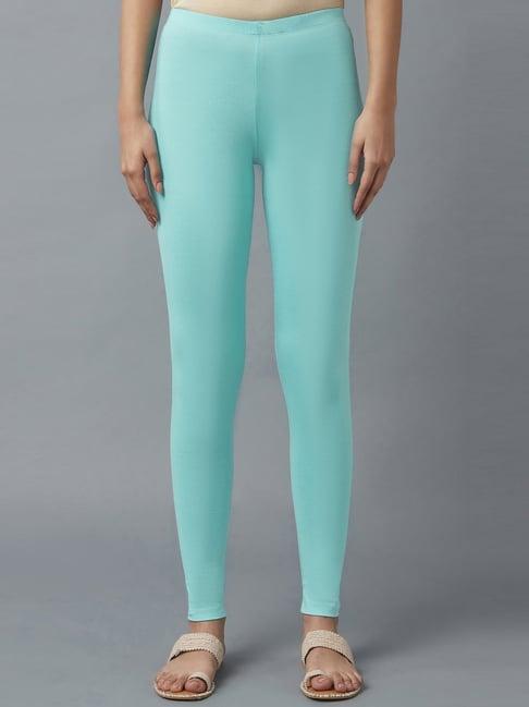 elleven sky blue plain leggings