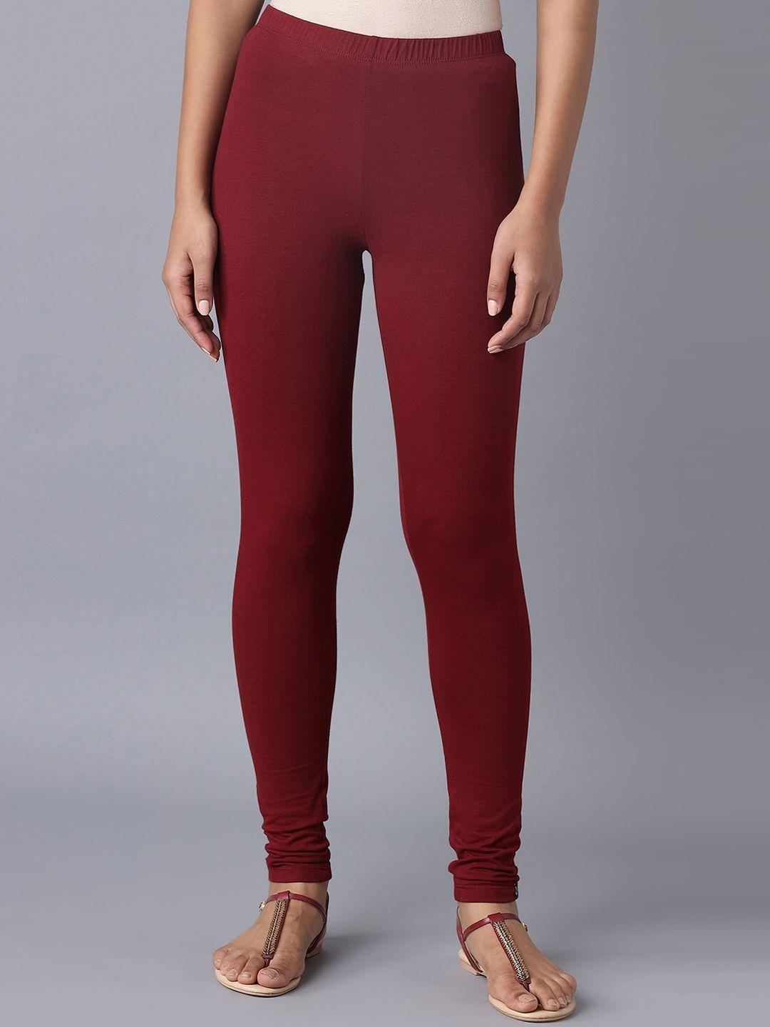 elleven women red cotton lycra tights