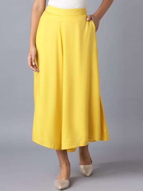 elleven yellow plain palazzos