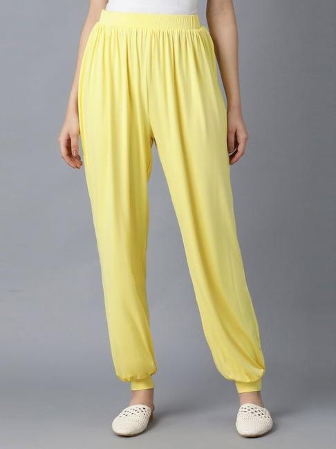 elleven yellow regular fit harem pants