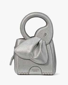 ellie metallic 3d elephant top-handle bag