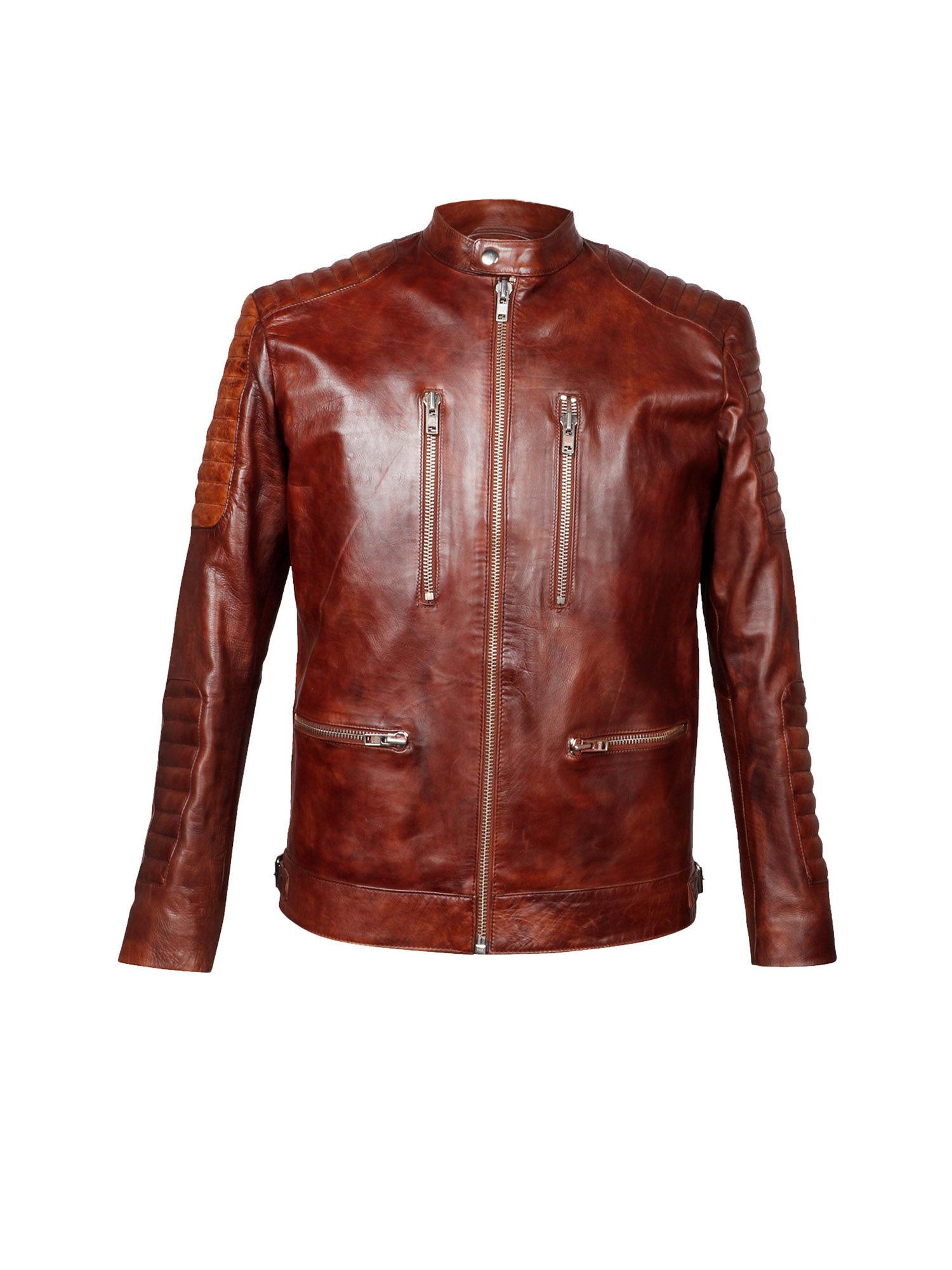 ellis burgundy leather men cafe racer jackets