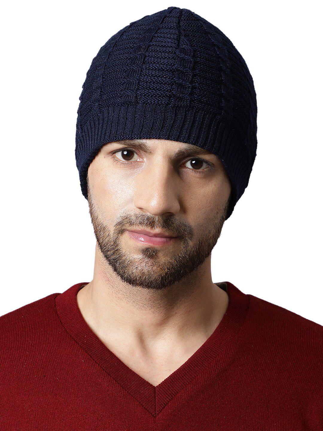 ellis men acrylic self design beanie