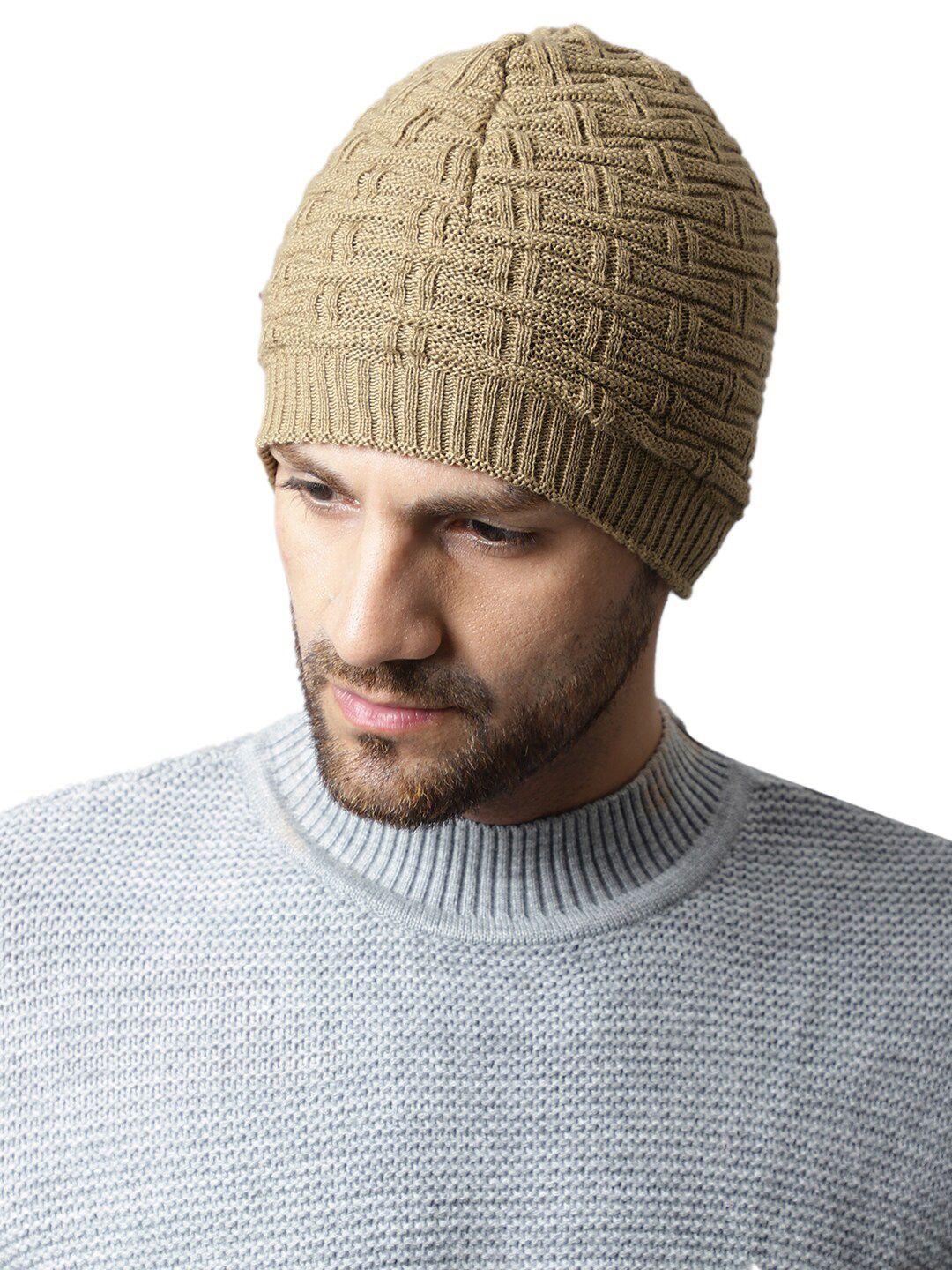 ellis men self design acrylic beanie