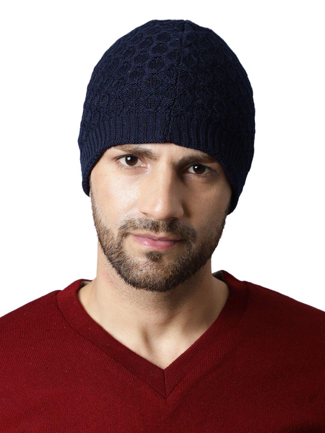 ellis men self design acrylic beanie