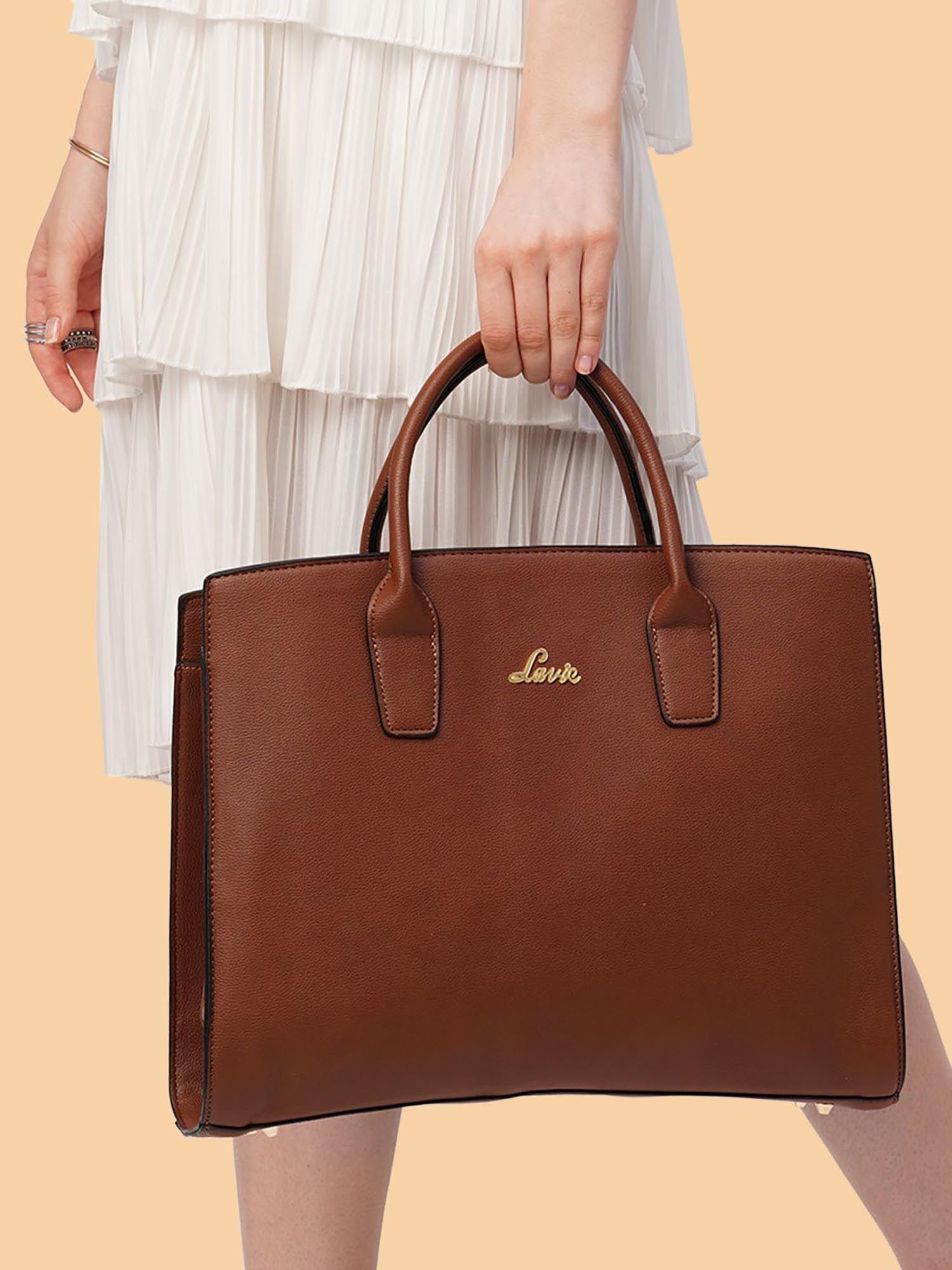 ellon women's laptop handbag (brown)