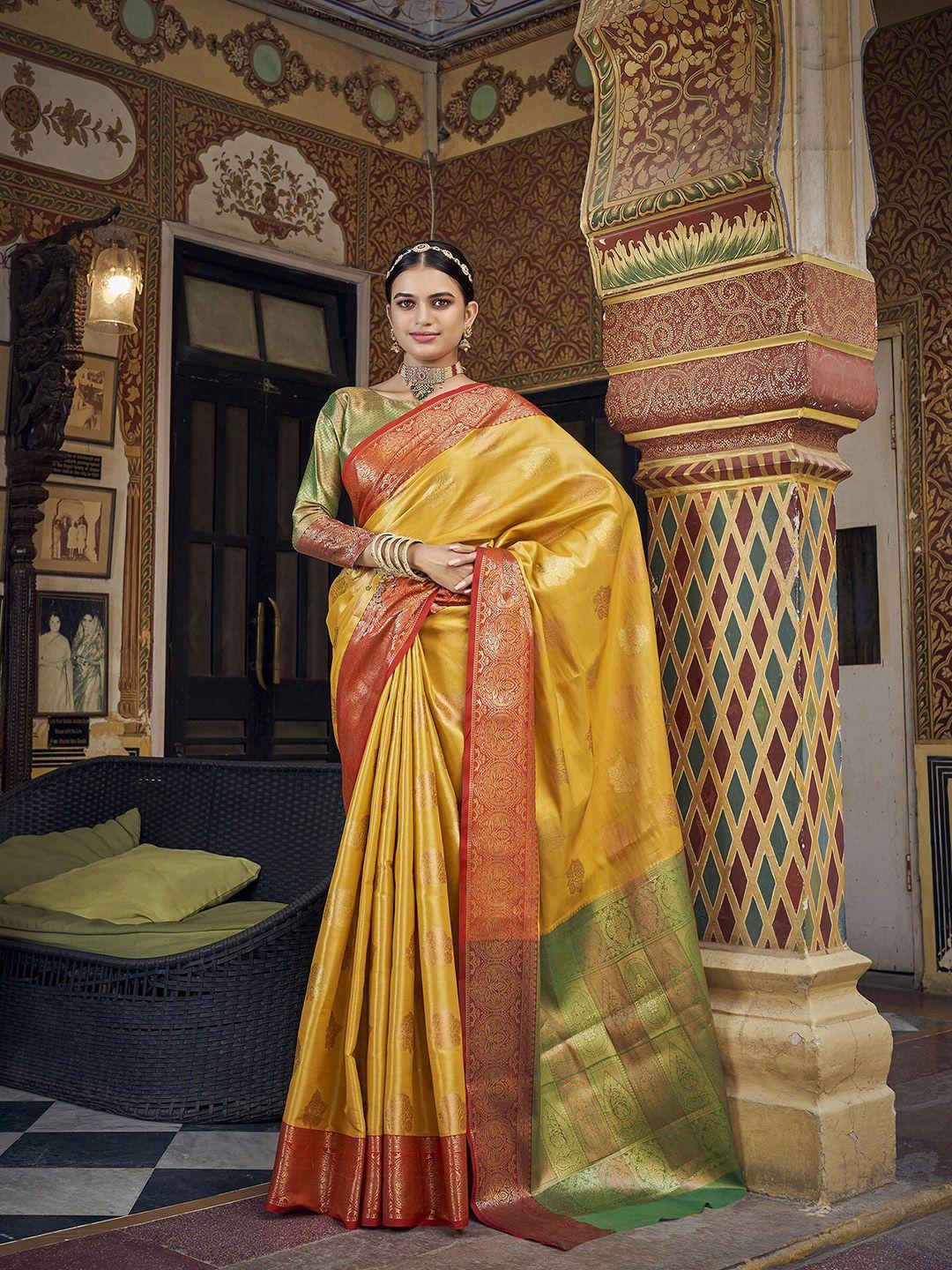 elora ethnic motifs zari art silk saree