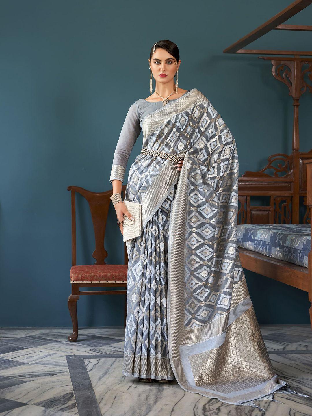 elora ethnic motifs woven design zari detail saree