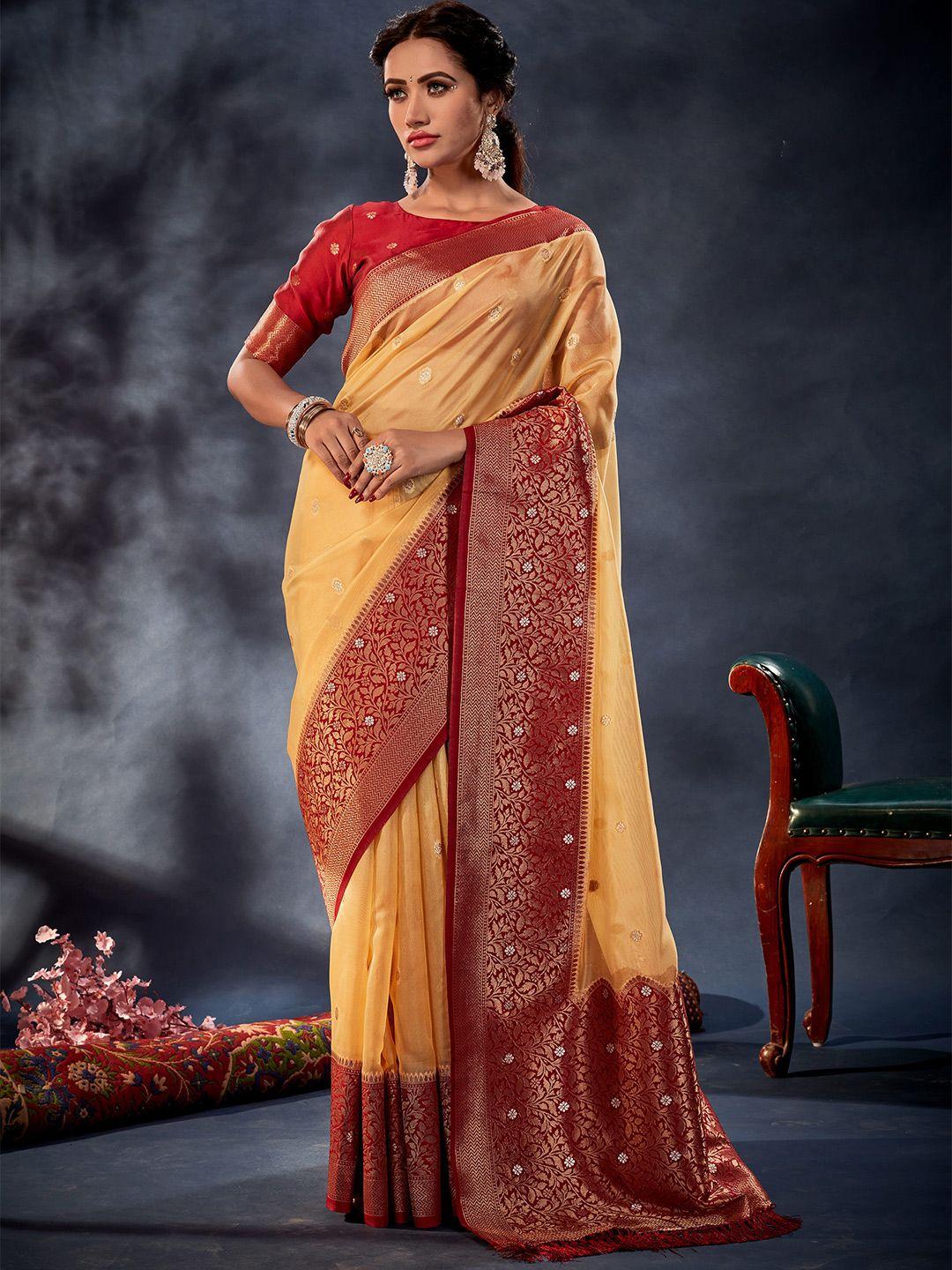 elora floral woven design saree