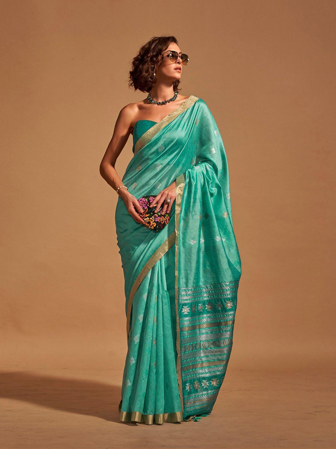 elora woven design zari silk blend saree