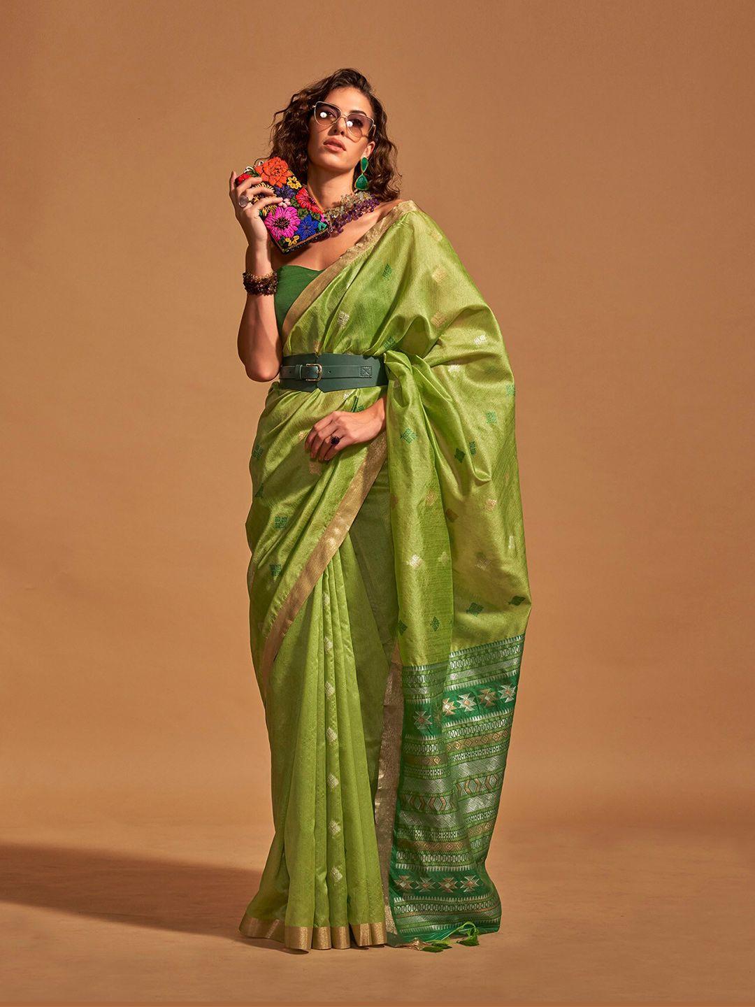 elora woven design zari silk blend saree