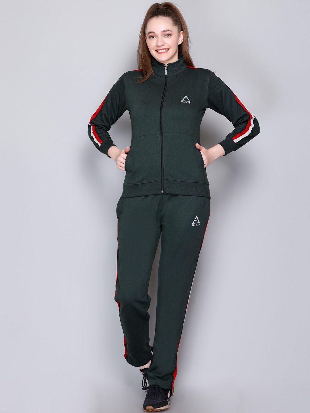 elpida cotton mock collar tracksuit