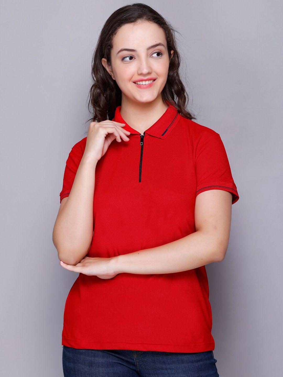 elpida polo collar cotton t-shirt