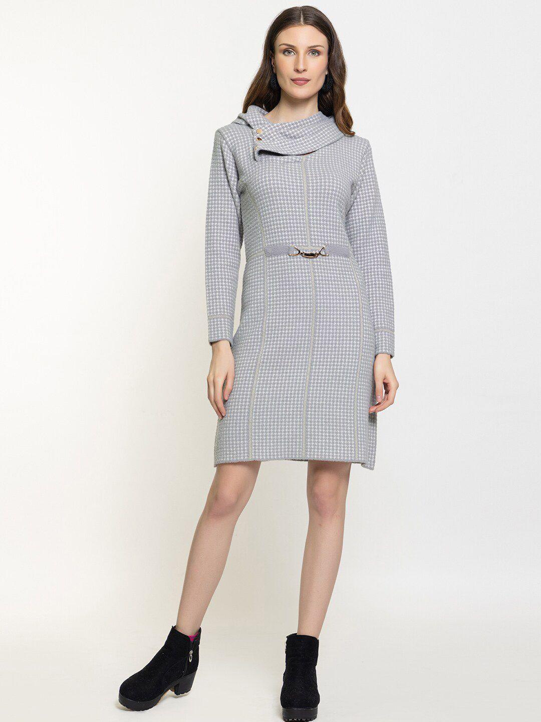 elthia lavender woollen dress