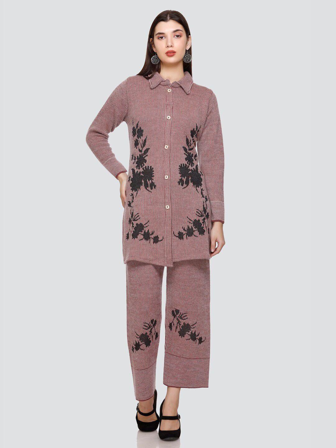 elthia printed shirt with trousers co-ords