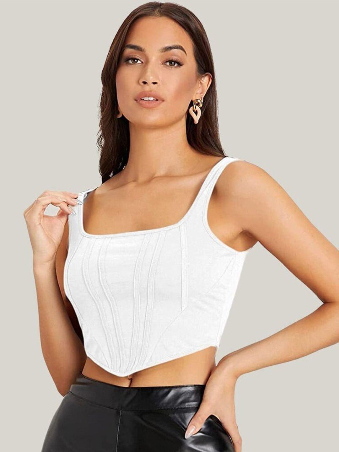 elyraa sleeveless fitted crop top