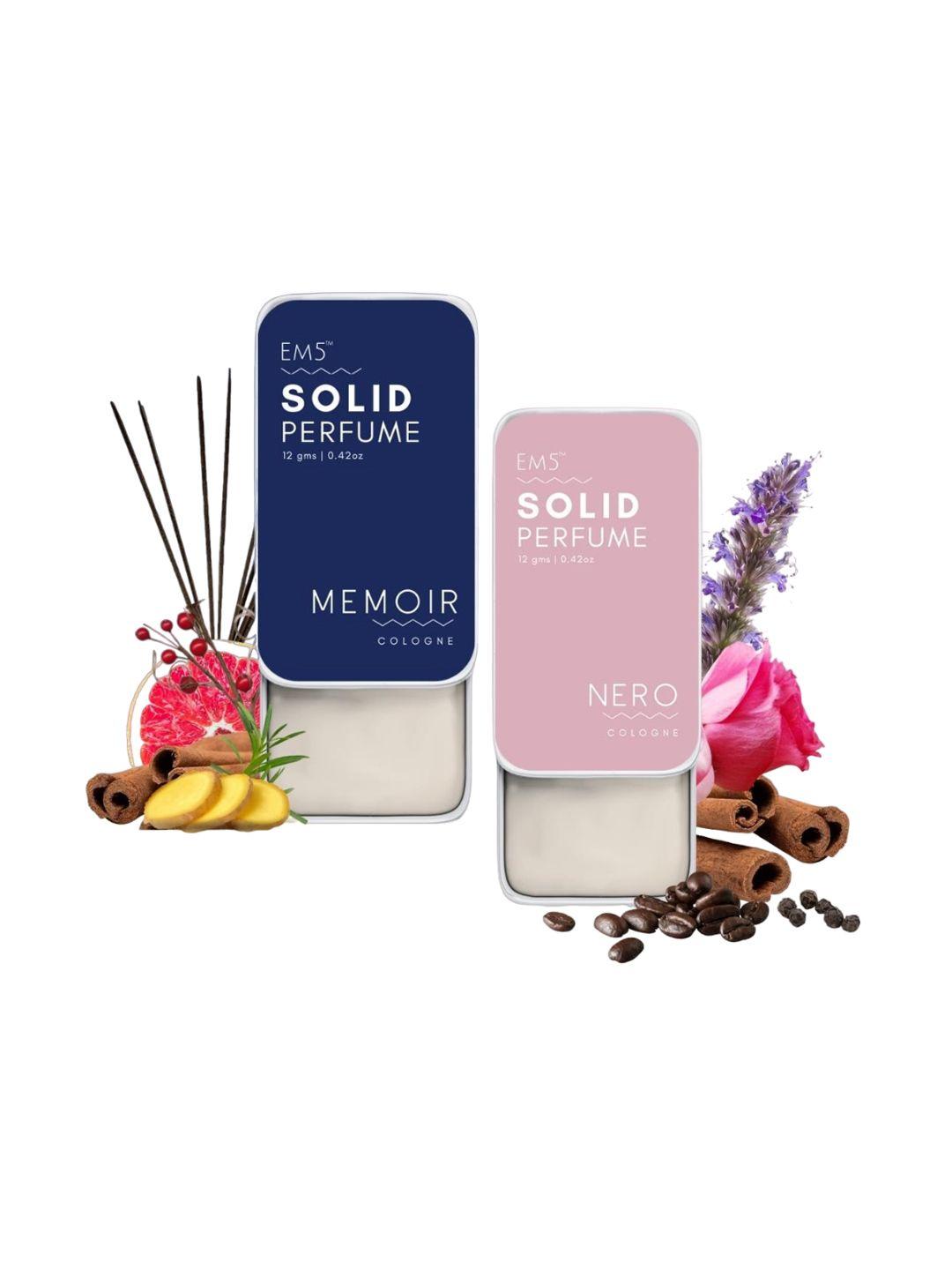 em5 solid 2-pcs memoir-nero perfume - 12g each