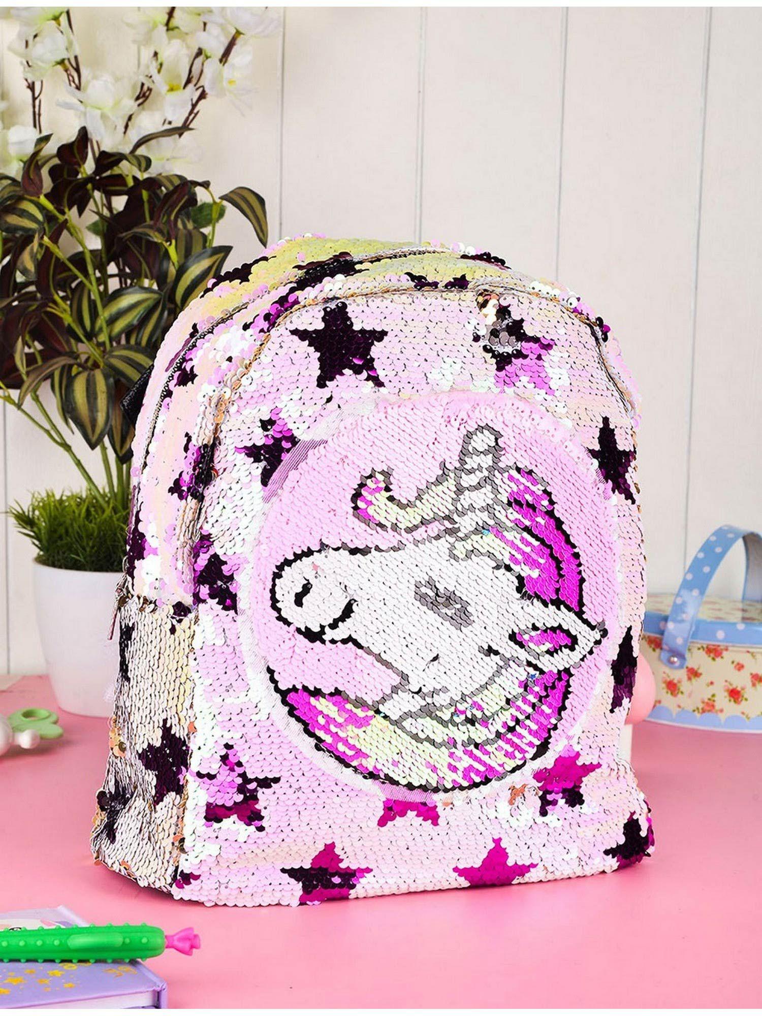 embeliished multicolor backpack for kids