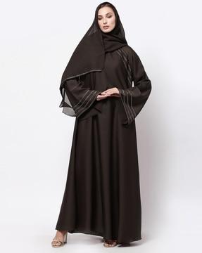 embellished burqa with scarf