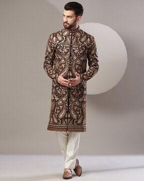 embellished fitted long kurta