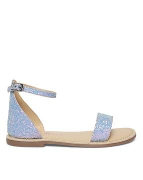 embellished flat sandals with buckle-fastening
