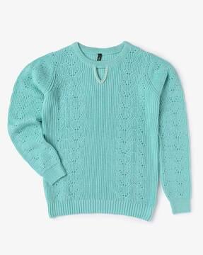 embellished knit sweater