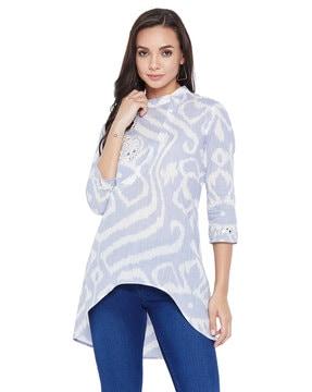 embellished tunic with 3/4th sleeve