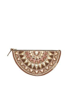 embellished & embroidered crossbody handbag