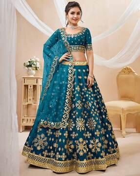 embellished & embroidered lehenga choli set with dupatta