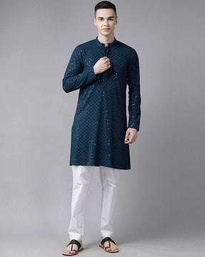 embellished & embroidered long kurta