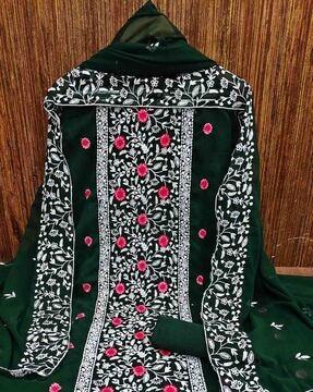 embellished & embroidered unstitched dress material