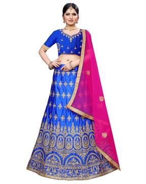 embellished & embroidery lehenga choli set with dupatta