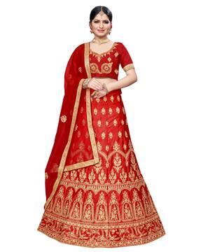 embellished & embroidery lehenga choli set with dupatta