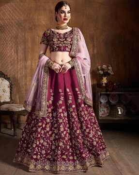 embellished & embroidery lehenga choli set with dupatta