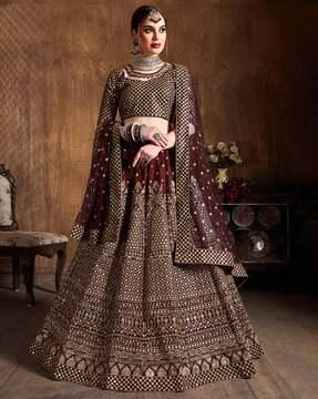 embellished & embroidery lehenga choli set with dupatta