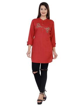 embellished 3/4th sleeves tunic