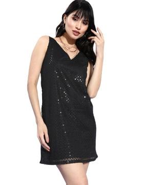 embellished a-line dress