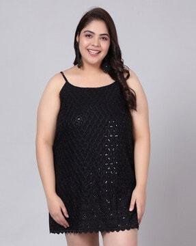 embellished a-line dress