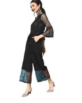 embellished a-line kurta set