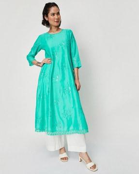 embellished a-line kurta