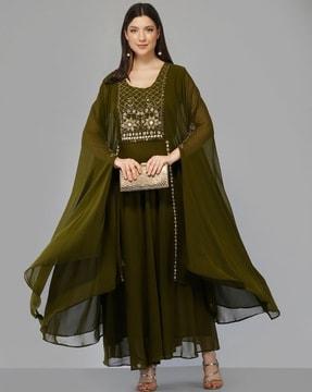 embellished a-line kurta