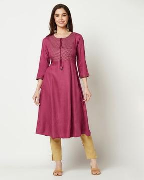 embellished a-line kurta