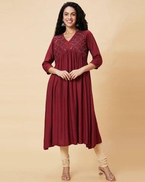 embellished a-line kurta