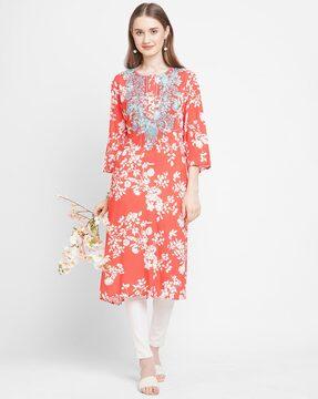 embellished a-line kurta