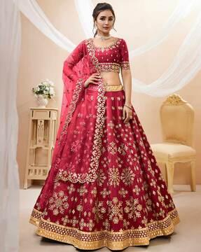 embellished a-line lehenga choli set