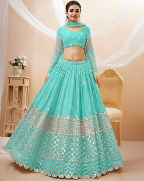 embellished a-line lehenga choli set