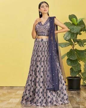 embellished a-line lehenga choli set