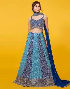 embellished a-line lehenga choli with dupatta