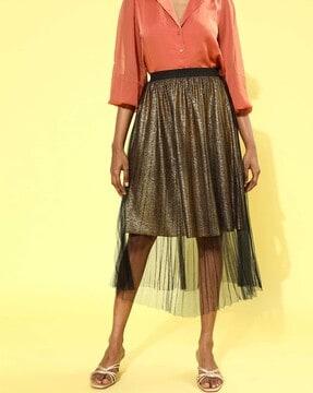 embellished a-line skirt